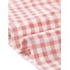 image:imageAllegra K Gingham Dress for Women 2026 Summer Short Sleeve Ruffle Trim V Neck Button Decor Flowy Midi DressesPink