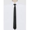 image:imageAllegra K Mens Skinny Pretied Solid Color Zipper Ties Neck Adjustable Strap Wedding Groom TieBlack
