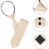image:imageAllegra K Mens Skinny Pretied Solid Color Zipper Ties Neck Adjustable Strap Wedding Groom TieChampagne