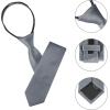 image:imageAllegra K Mens Skinny Pretied Solid Color Zipper Ties Neck Adjustable Strap Wedding Groom TieDark Gray