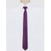 image:imageAllegra K Mens Skinny Pretied Solid Color Zipper Ties Neck Adjustable Strap Wedding Groom TieDeep Purple