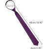 image:imageAllegra K Mens Skinny Pretied Solid Color Zipper Ties Neck Adjustable Strap Wedding Groom TieDeep Purple