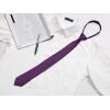image:imageAllegra K Mens Skinny Pretied Solid Color Zipper Ties Neck Adjustable Strap Wedding Groom TieDeep Purple