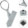 image:imageAllegra K Mens Skinny Pretied Solid Color Zipper Ties Neck Adjustable Strap Wedding Groom TieGray