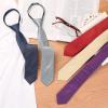 image:imageAllegra K Mens Skinny Pretied Solid Color Zipper Ties Neck Adjustable Strap Wedding Groom TieGray