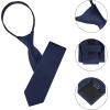 image:imageAllegra K Mens Skinny Pretied Solid Color Zipper Ties Neck Adjustable Strap Wedding Groom TieNavy Blue