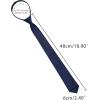 image:imageAllegra K Mens Skinny Pretied Solid Color Zipper Ties Neck Adjustable Strap Wedding Groom TieNavy Blue