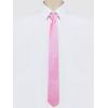 image:imageAllegra K Mens Skinny Pretied Solid Color Zipper Ties Neck Adjustable Strap Wedding Groom TiePink