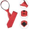 image:imageAllegra K Mens Skinny Pretied Solid Color Zipper Ties Neck Adjustable Strap Wedding Groom TieRed