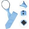 image:imageAllegra K Mens Skinny Pretied Solid Color Zipper Ties Neck Adjustable Strap Wedding Groom TieSky Blue