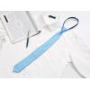 image:imageAllegra K Mens Skinny Pretied Solid Color Zipper Ties Neck Adjustable Strap Wedding Groom TieSky Blue