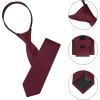 image:imageAllegra K Mens Skinny Pretied Solid Color Zipper Ties Neck Adjustable Strap Wedding Groom TieWine Red