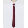 image:imageAllegra K Mens Skinny Pretied Solid Color Zipper Ties Neck Adjustable Strap Wedding Groom TieWine Red