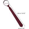 image:imageAllegra K Mens Skinny Pretied Solid Color Zipper Ties Neck Adjustable Strap Wedding Groom TieWine Red