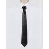 image:imageAllegra K Mens Solid Color Selftied Stripes Textured Wide Tie Neck Wedding Formal TiesBlack