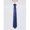 image:imageAllegra K Mens Solid Color Selftied Stripes Textured Wide Tie Neck Wedding Formal TiesDark Blue
