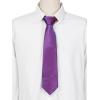 image:imageAllegra K Mens Solid Color Selftied Stripes Textured Wide Tie Neck Wedding Formal TiesDeep Purple
