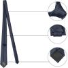 image:imageAllegra K Mens Solid Color Selftied Stripes Textured Wide Tie Neck Wedding Formal TiesNavy Blue