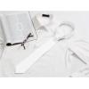 image:imageAllegra K Mens Solid Color Selftied Stripes Textured Wide Tie Neck Wedding Formal TiesWhite