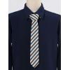 image:imageAllegra K Mens Stripe Necktie SelfTied Linen Slim Ties for Business CasualBrown