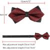 image:imageAllegra K Mens Striped PreTied Bow Tie Adjustable Neck Bowties Wedding Formal TiesRed
