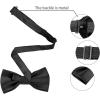 image:imageAllegra K Necktie PreTied Bowtie and Pocket Square Set Ties for Wedding BusinessBlack