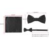 image:imageAllegra K Necktie PreTied Bowtie and Pocket Square Set Ties for Wedding BusinessBlack
