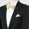 image:imageAllegra K Necktie PreTied Bowtie and Pocket Square Set Ties for Wedding BusinessChampagne