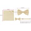 image:imageAllegra K Necktie PreTied Bowtie and Pocket Square Set Ties for Wedding BusinessChampagne
