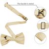 image:imageAllegra K Necktie PreTied Bowtie and Pocket Square Set Ties for Wedding BusinessChampagne