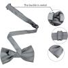 image:imageAllegra K Necktie PreTied Bowtie and Pocket Square Set Ties for Wedding BusinessDark Gray