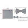 image:imageAllegra K Necktie PreTied Bowtie and Pocket Square Set Ties for Wedding BusinessDark Gray