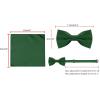image:imageAllegra K Necktie PreTied Bowtie and Pocket Square Set Ties for Wedding BusinessDark Green
