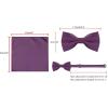 image:imageAllegra K Necktie PreTied Bowtie and Pocket Square Set Ties for Wedding BusinessDark Purple
