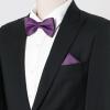 image:imageAllegra K Necktie PreTied Bowtie and Pocket Square Set Ties for Wedding BusinessDark Purple