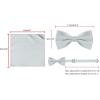 image:imageAllegra K Necktie PreTied Bowtie and Pocket Square Set Ties for Wedding BusinessGray