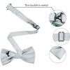 image:imageAllegra K Necktie PreTied Bowtie and Pocket Square Set Ties for Wedding BusinessGray