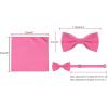image:imageAllegra K Necktie PreTied Bowtie and Pocket Square Set Ties for Wedding BusinessHot Pink