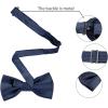 image:imageAllegra K Necktie PreTied Bowtie and Pocket Square Set Ties for Wedding BusinessNavy Blue