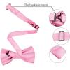 image:imageAllegra K Necktie PreTied Bowtie and Pocket Square Set Ties for Wedding BusinessPink