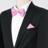 image:imageAllegra K Necktie PreTied Bowtie and Pocket Square Set Ties for Wedding BusinessPink