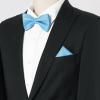 image:imageAllegra K Necktie PreTied Bowtie and Pocket Square Set Ties for Wedding BusinessSky Blue