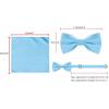 image:imageAllegra K Necktie PreTied Bowtie and Pocket Square Set Ties for Wedding BusinessSky Blue