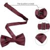 image:imageAllegra K Necktie PreTied Bowtie and Pocket Square Set Ties for Wedding BusinessWine Red