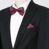 image:imageAllegra K Necktie PreTied Bowtie and Pocket Square Set Ties for Wedding BusinessWine Red