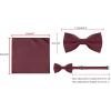 image:imageAllegra K Necktie PreTied Bowtie and Pocket Square Set Ties for Wedding BusinessWine Red