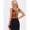 image:imageAllegra K Womens Sequin Tops Metallic Sparkle Glitter Sleeveless Camisole Tank Top Party Club Crop TopsGold Green