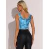 image:imageAllegra K Womens Sequin Tops Metallic Sparkle Glitter Sleeveless Camisole Tank Top Party Club Crop TopsLight Blue