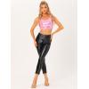 image:imageAllegra K Womens Sequin Tops Metallic Sparkle Glitter Sleeveless Camisole Tank Top Party Club Crop TopsPink