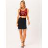 image:imageAllegra K Womens Sequin Tops Metallic Sparkle Glitter Sleeveless Camisole Tank Top Party Club Crop TopsRed